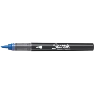ROTULADOR SHARPIE CREATIVE ACRYLIC PUNTA PINCEL AZUL CIAN